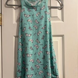 SO Teal and Pink Butterfly Tank